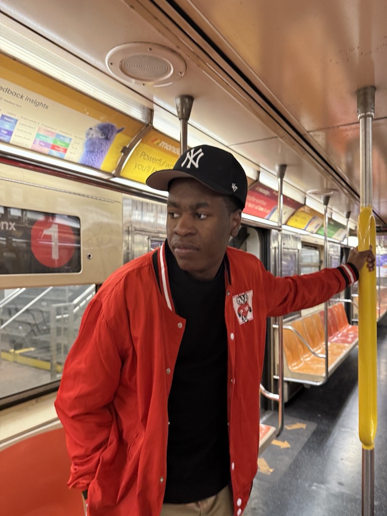 RJ Edwards on the subway exploring the city